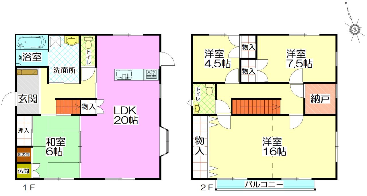 間取り 4LDK→5LDKに間取変更可能です♪