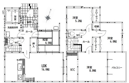 間取り 4LDK 全居室収納あり
