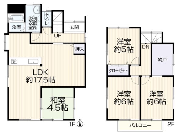 間取り 4LDK+納戸