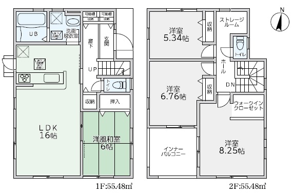 間取り 4LDK+ストレージルーム・ウォークインクローゼット