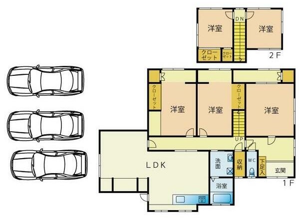 間取り 5LDK 全居室6帖以上