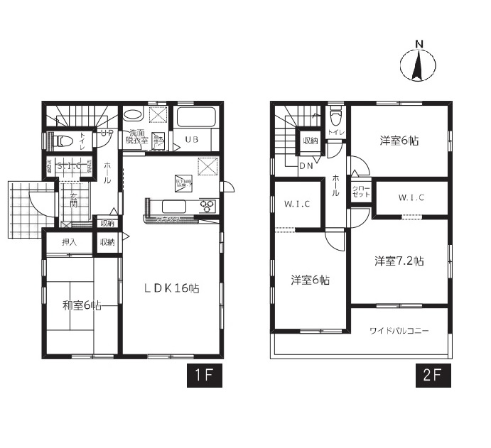間取り 4LDK 全居室収納あり